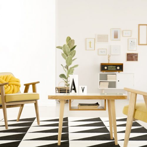 vintage living room interior
