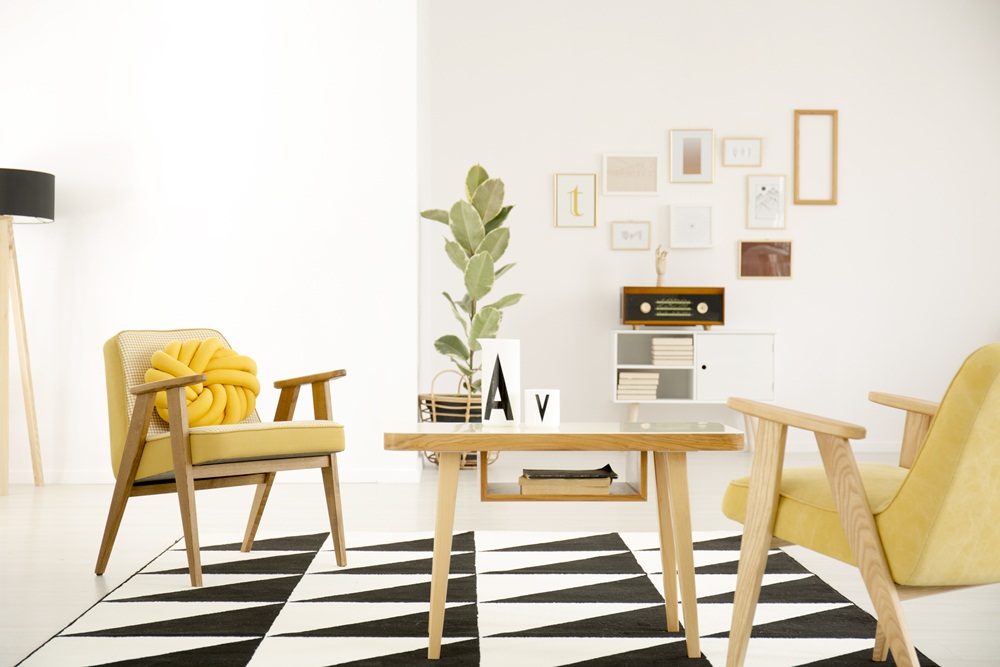 vintage living room interior